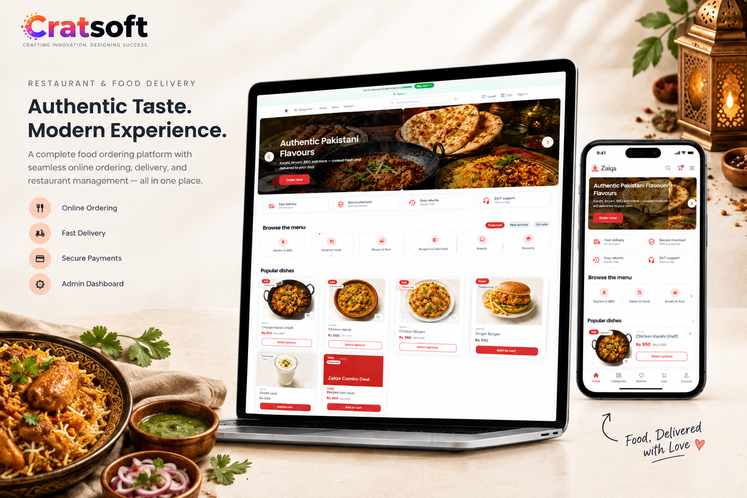 Restaurant Food Ordering & Delivery Store